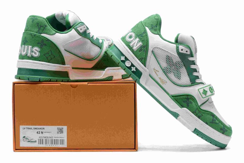 Louis Vuitton Trainer GREEN DENIM MESH 11 LV TRAINERS GREEN DENIM MESH 4
