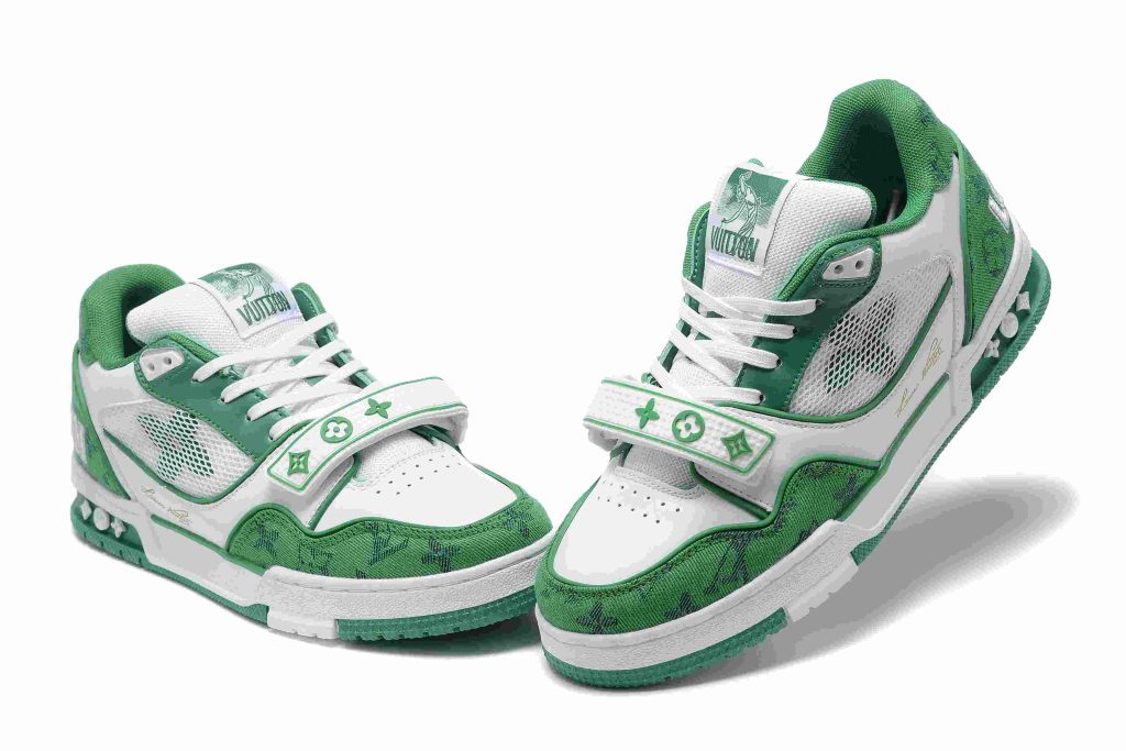 Louis Vuitton Trainer GREEN DENIM MESH 48 LV TRAINERS GREEN DENIM MESH 7