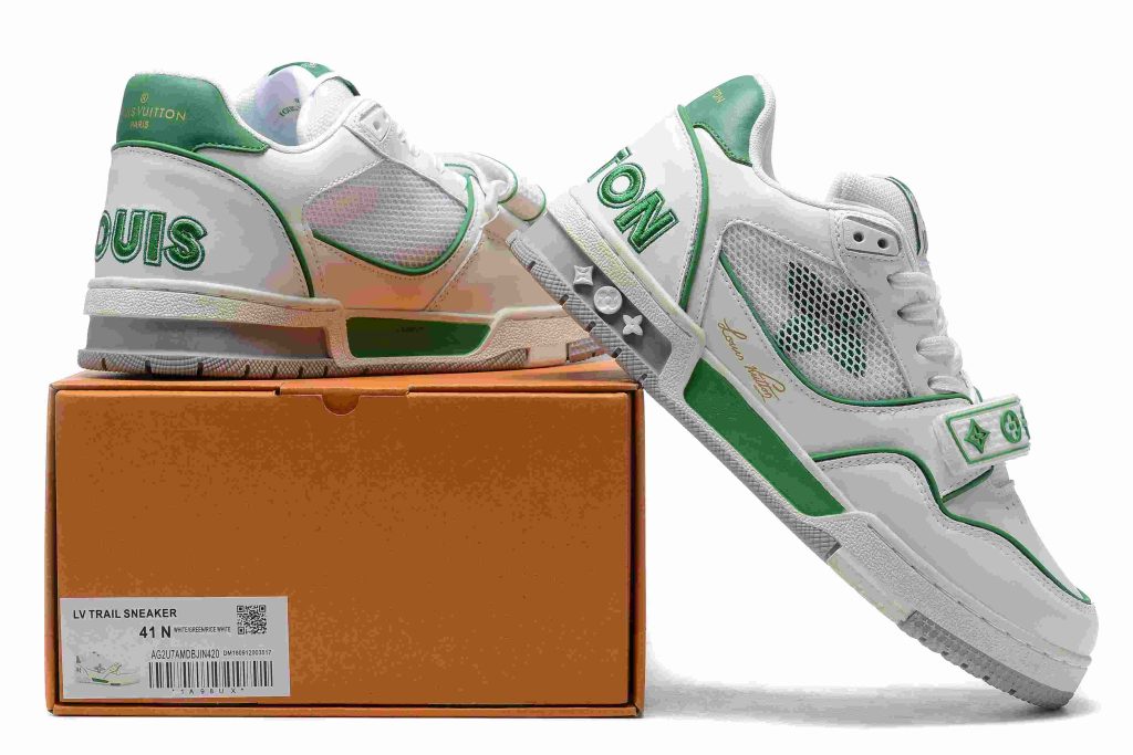 Louis Vuitton Trainer GREEN MESH 44 LV TRAINERS GREEN MESH 2