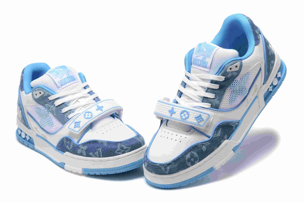 Louis Vuitton Trainer LT BLUE DENIM MESH 47 LV TRAINERS LIGHT BLUE MESH 1