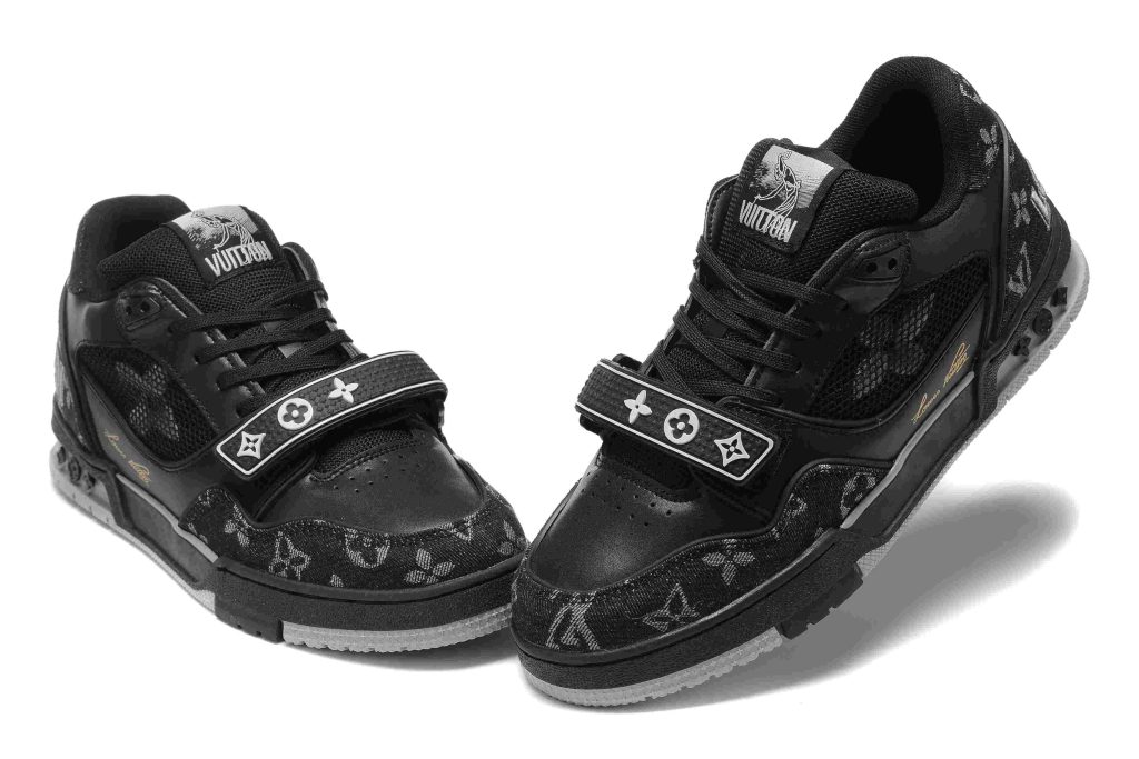 Louis Vuitton Trainer BLACK GREY DENIM 46 lv trainers 4
