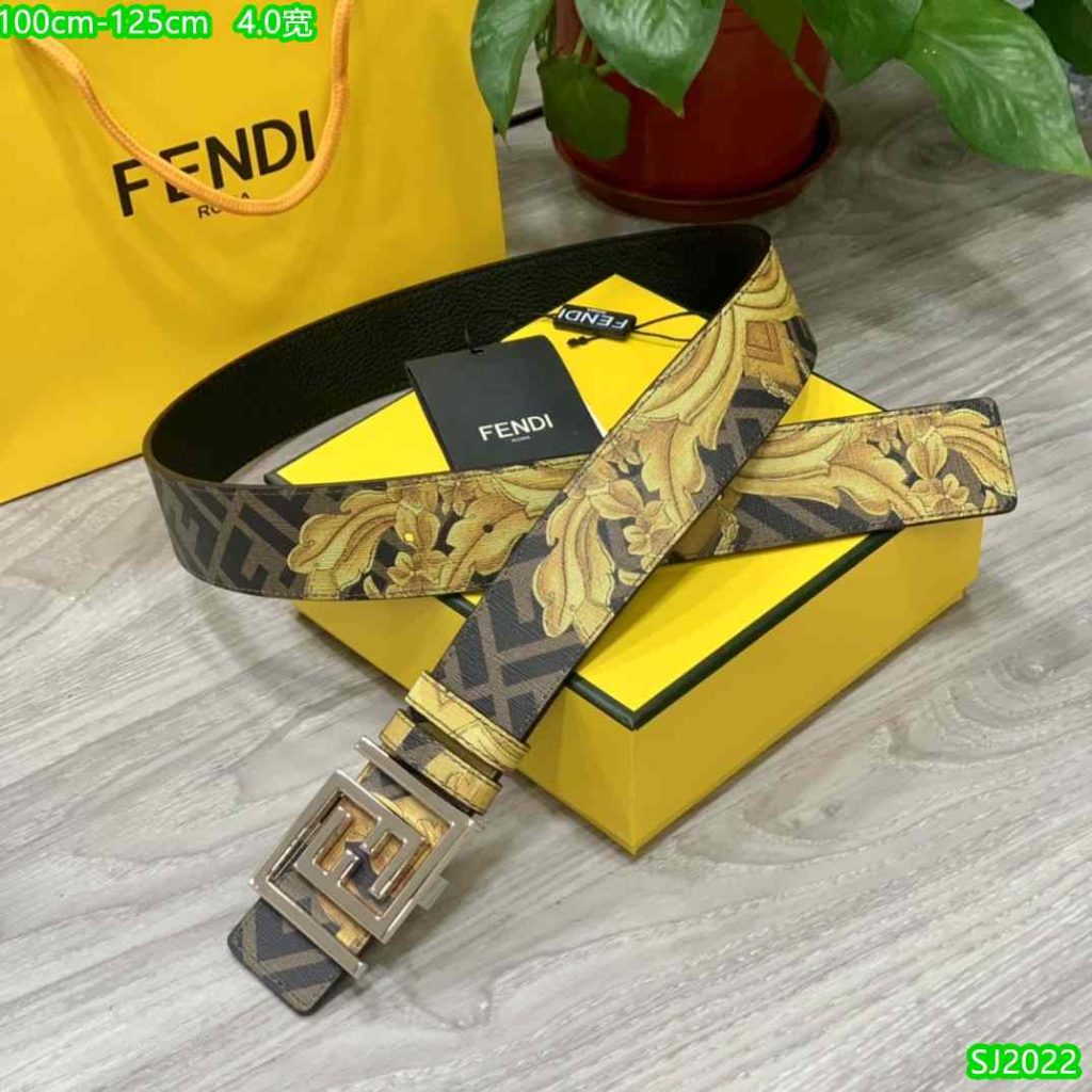 Fendi Belt for Men – FF Buckle – Gold Pattern 65-14R 33 Fendi Belts black