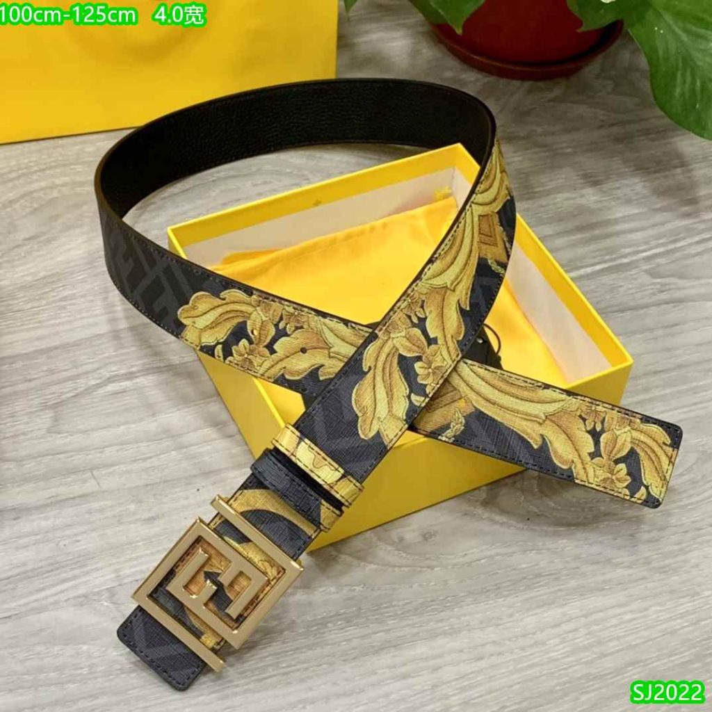 Fendi Belt for Men – FF Buckle – Gold Pattern 65-14R 32 Fendi Belts black