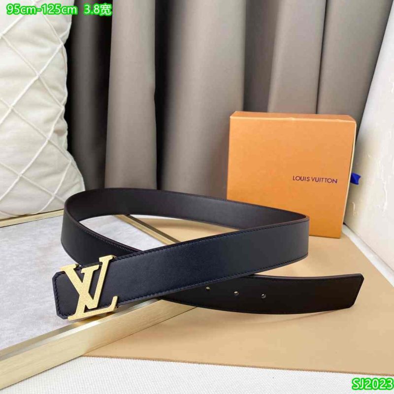 Louis Vuitton Men’s Belts – 3.8 Wide – Black Texture Reps 3L 10 Louis Vuitton Belts black texture