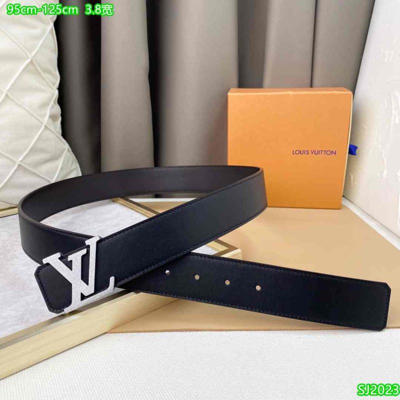 Louis Vuitton Men’s Belts – 3.8 Wide – Black Texture Reps 3L 9 Louis Vuitton Belts black texture