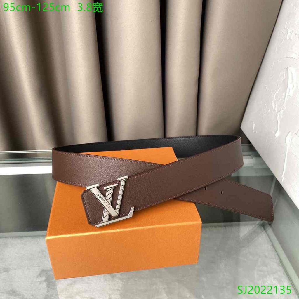 Louis Vuitton Men’s Belts - 3.8 Wide - Black Navy Blue Reps 4L 41 LV Men’s Belts