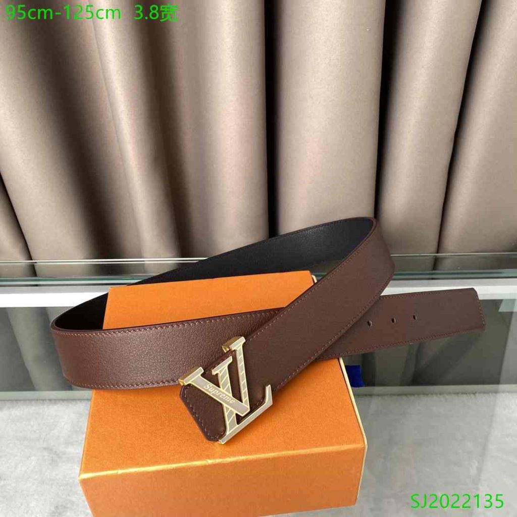 Louis Vuitton Men’s Belts - 3.8 Wide - Black Navy Blue Reps 4L 39 Louis Vuitton Men’s Belts