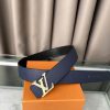 Louis Vuitton Men’s Belts - 3.8 Wide - Black Navy Blue Reps 4L 14 Louis Vuitton Men’s Belts