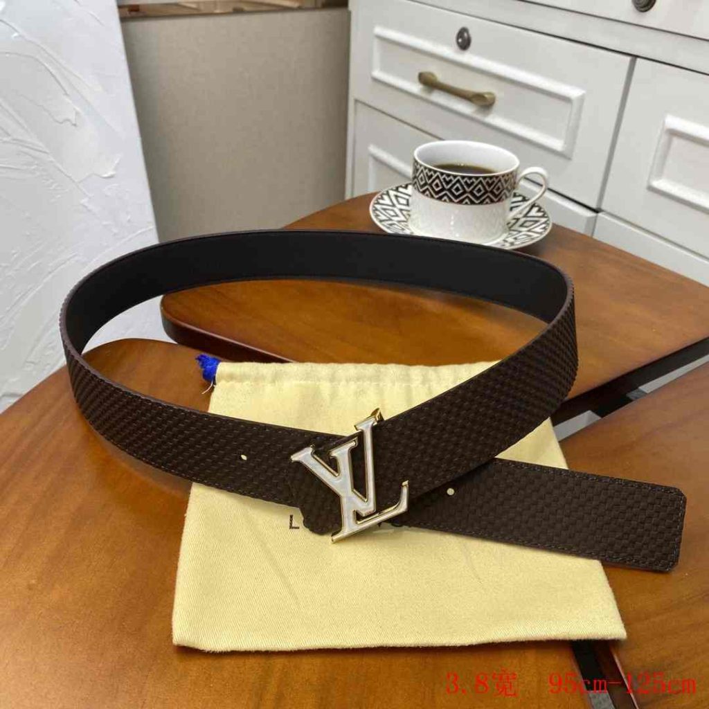 Louis Vuitton Men’s Belts – 3.8 Wide – Brown Tan Reps 5L 45 Louis Vuitton Belts