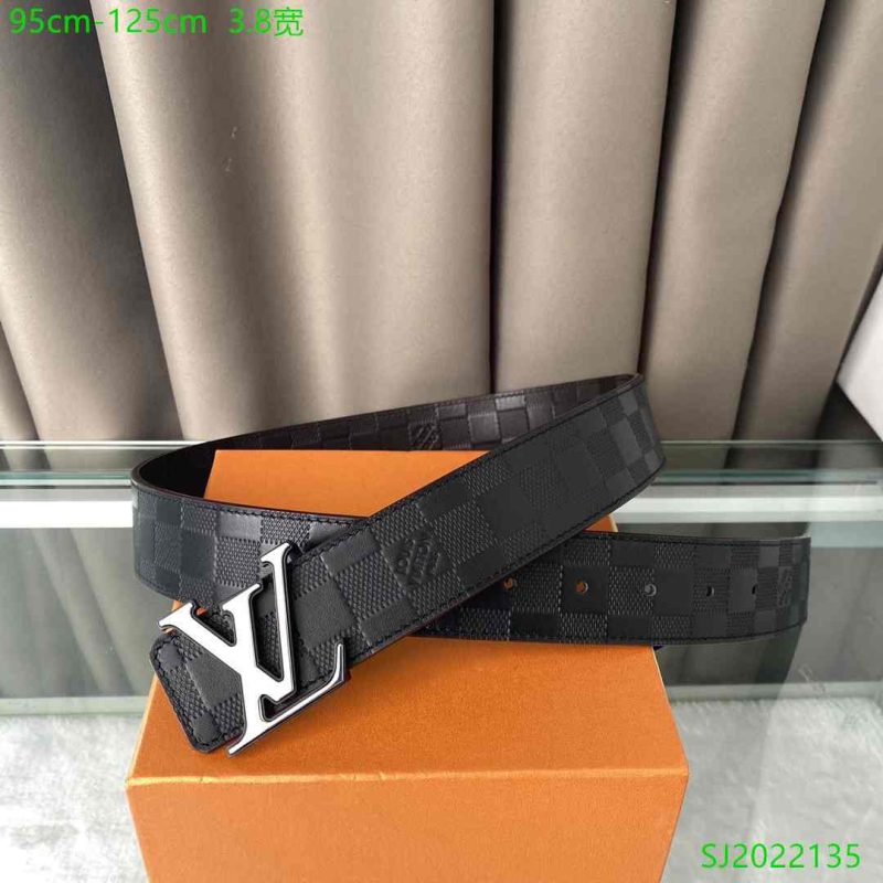 Louis Vuitton Men’s Belts – 3.8 Wide – Brown Tan Reps 5L 10 Louis Vuitton Belts