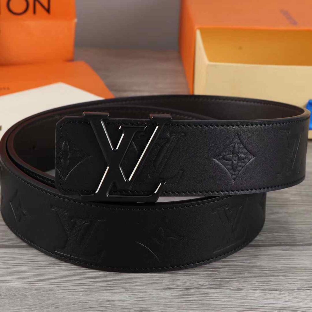 Louis Vuitton Men’s Belts - LV Monogram Eclipse Santur Reps 8L 56 LV Monogram Eclipse Santur
