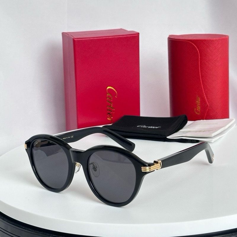 Cartier Round Frame Sunglasses Reps - Tinted Lenses C15 11 Replica Cartier Glasses