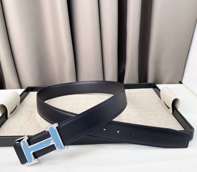 Hermes Belts for Men - H Logo Brush belt buckle Replica H8 9 Hermes Belts