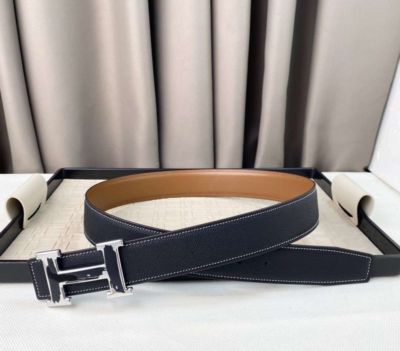 Hermes Belts for Men - H Logo Brush belt buckle Replica H8 6 Hermes Belts
