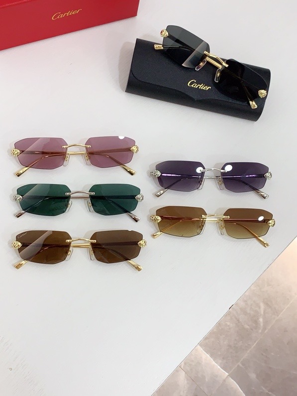 Cartier Panthère Sunglasses Reps - Gold Platinum Shades C3 7 Cartier Panthere Sunglasses