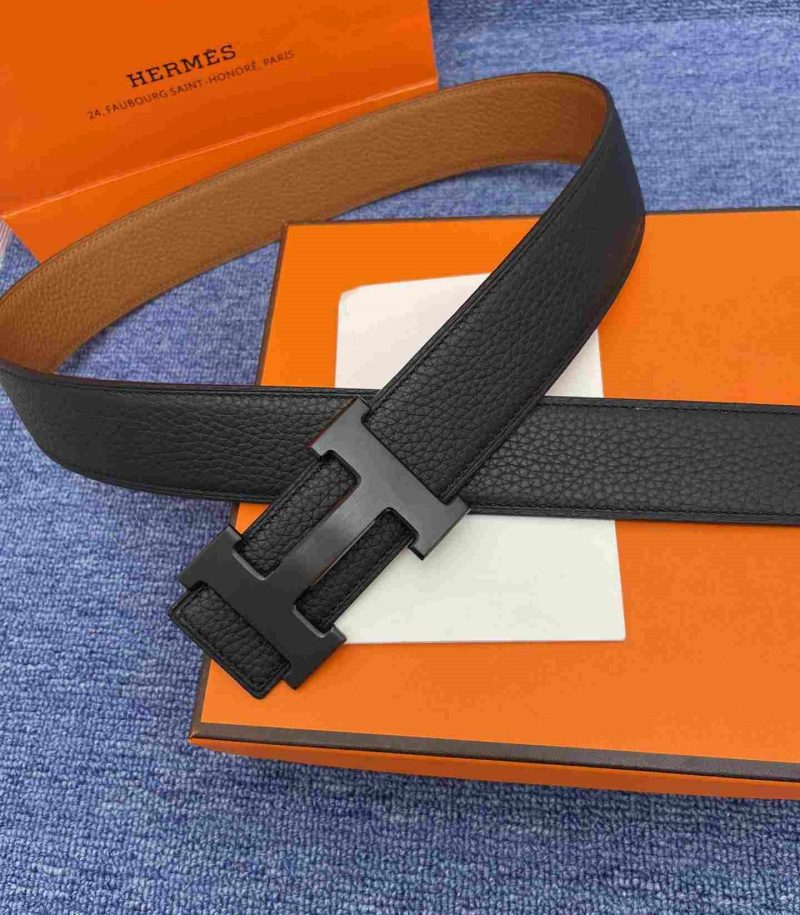 Hermes Belts for Men - H Logo - Reversible Leather Replica H3 12 Hermes Belts for Men