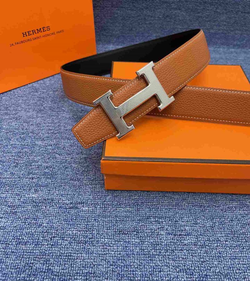 Hermes Belts for Men - H Logo - Reversible Leather Replica H3 10 Hermes Belts for Men