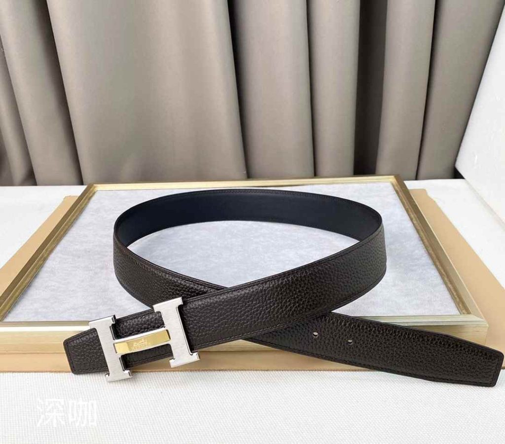 Hermes Belts for Men - H Logo - Double Sided belt Replica H4 48 Hermes Belts for Men
