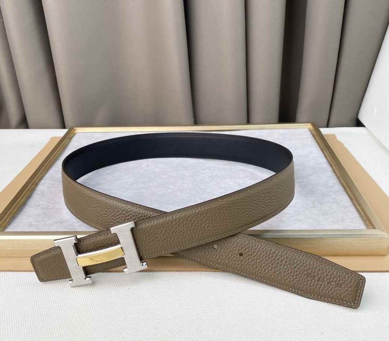 Hermes Belts for Men - H Logo - Double Sided belt Replica H4 10 Hermes Belts for Men