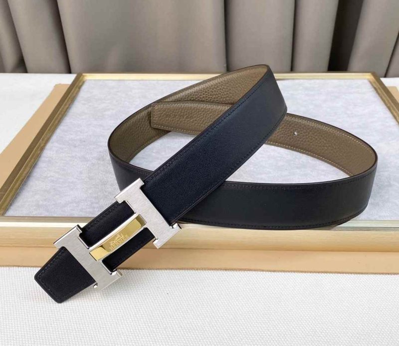 Hermes Belts for Men - H Logo - Double Sided belt Replica H4 9 Hermes Belts for Men