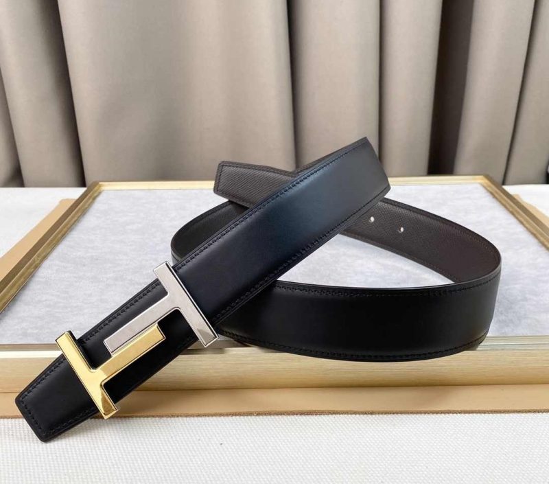 Hermes Belts for Men - H Logo - Black Brown Replica H5 8 Hermes Belts for Men