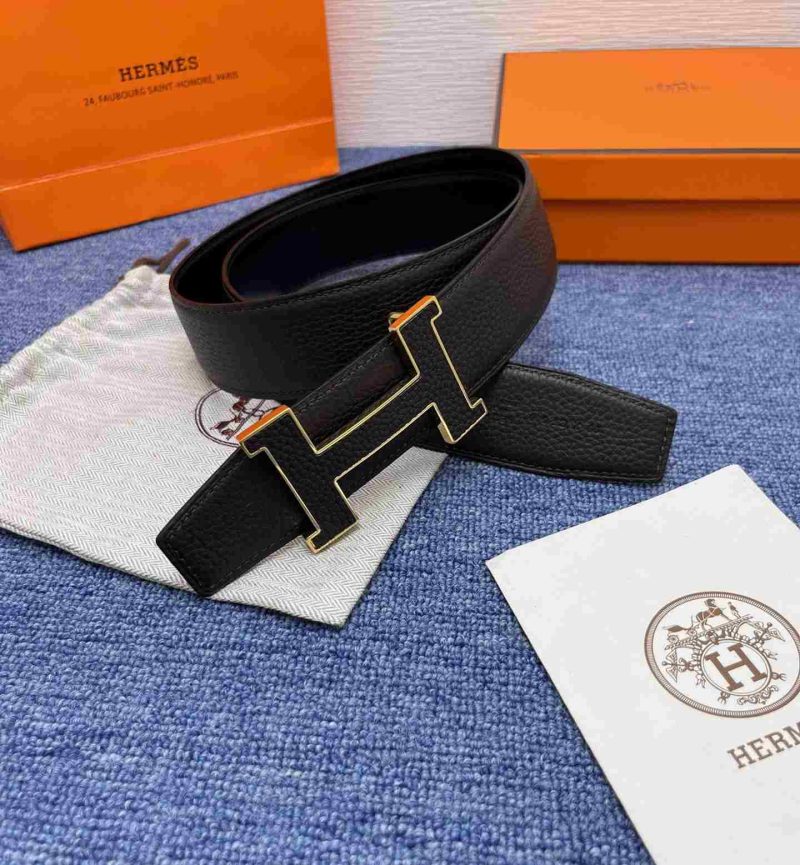Hermes Belts for Men - Navy/Black/Taupe Replica H6 11 Hermes Belts