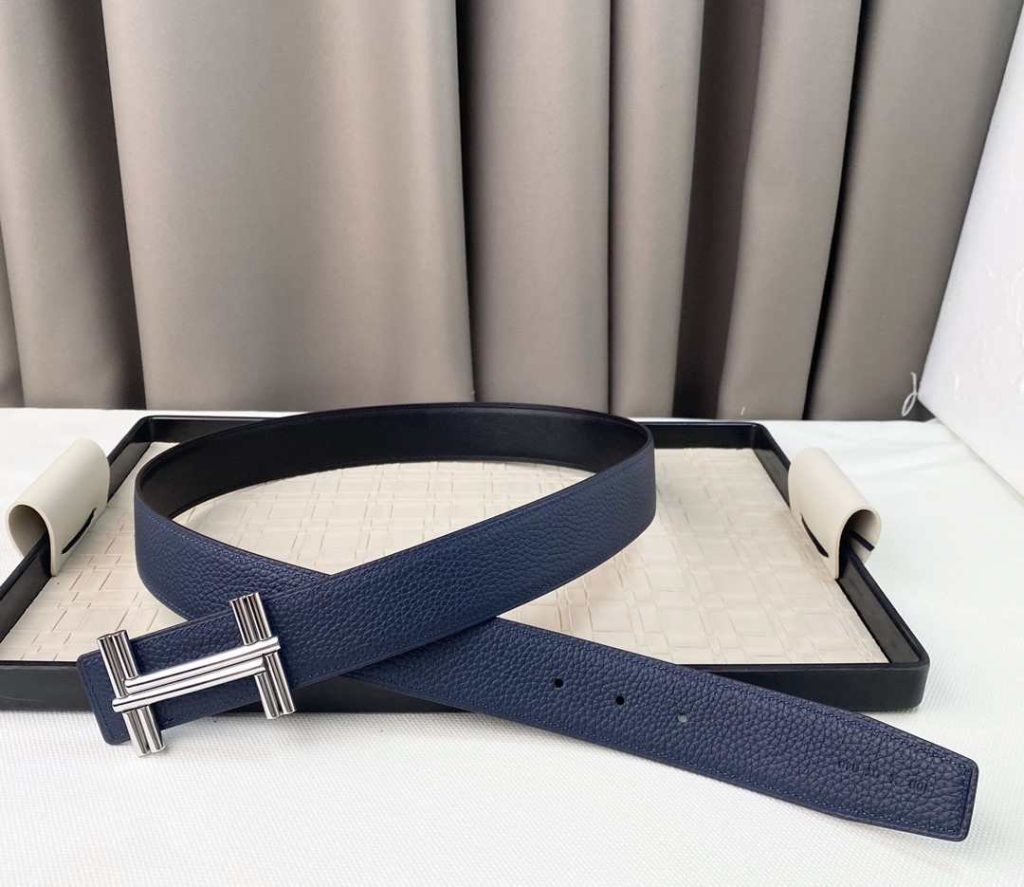 Hermes Belts for Men - H Logo - Brown/Beige/Black Replica H7 62 Hermes Belts for Men