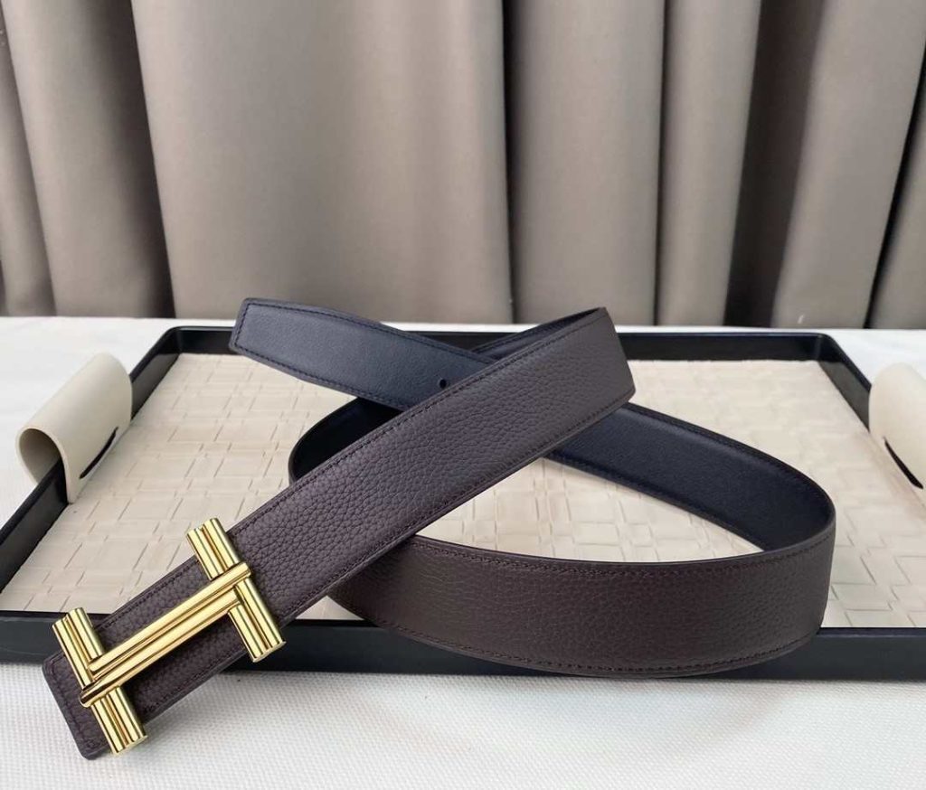 Hermes Belts for Men - H Logo - Brown/Beige/Black Replica H7 58 Hermes Belts for Men