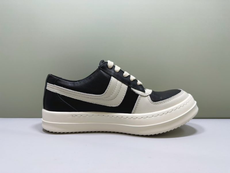 Rick Ownens rep sneaker-BLACK WHITE LEATHER 11 RICK OWENS SNEAKERS (1)