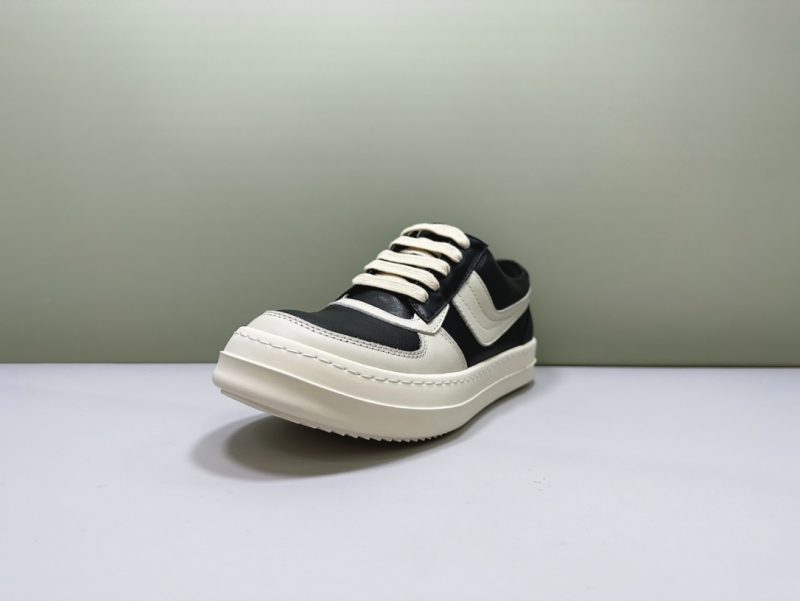 Rick Ownens rep sneaker-BLACK WHITE LEATHER 10 RICK OWENS SNEAKERS (2)