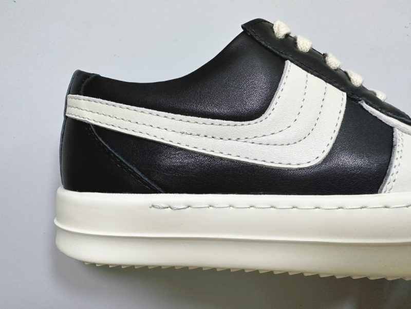 Rick Ownens rep sneaker-BLACK WHITE LEATHER 16 RICK OWENS SNEAKERS (3)