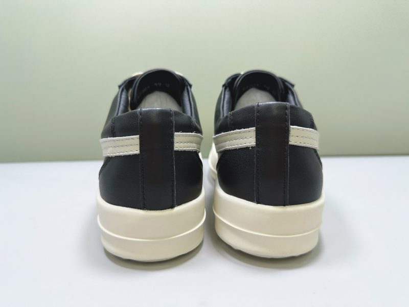 Rick Ownens rep sneaker-BLACK WHITE LEATHER 14 RICK OWENS SNEAKERS (5)