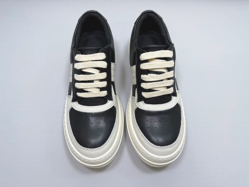 Rick Ownens rep sneaker-BLACK WHITE LEATHER 12 RICK OWENS SNEAKERS (7)