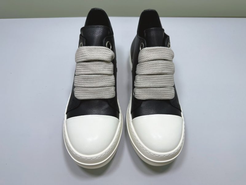 Rick Owens low jumbo sneakers-BLACK LEATHER 13 rick owens sneakers (2)