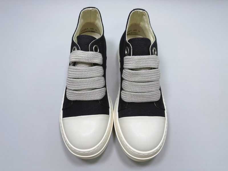Rick Owens rep sneaker-BLACK CANVAS Jumbo lace 12 rick owens sneakers (3)