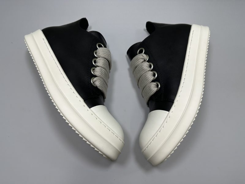 Rick Owens low jumbo sneakers-BLACK LEATHER 11 rick owens sneakers (5)