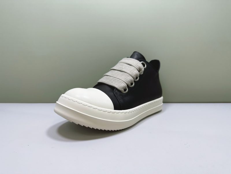Rick Owens low jumbo sneakers-BLACK LEATHER 9 rick owens sneakers (7)