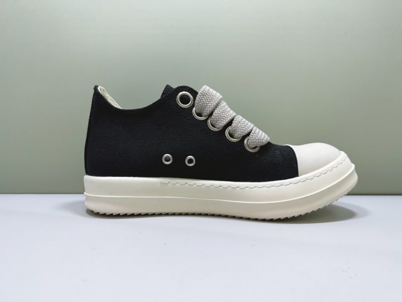 Rick Owens rep sneaker-BLACK CANVAS Jumbo lace 9 rick owens sneakers (8)