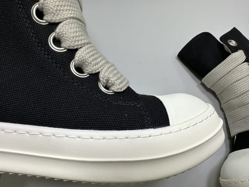 Rick Owens replica Jumbo Lace Sneaks Black Milk-Canvas 10 rick owens sneaks (1)