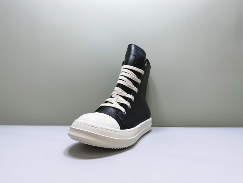 Rick Owens Lido High Sneakers Black Milk -Blk leather 11 rick owens sneaks (2)