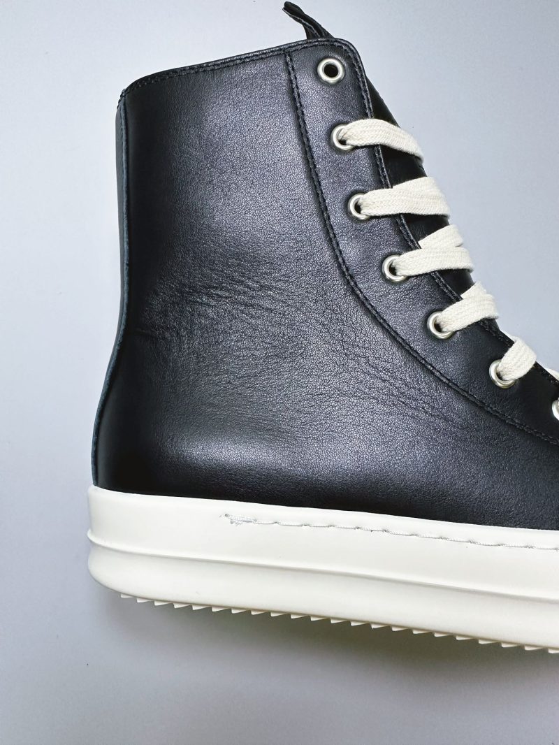 Rick Owens Lido High Sneakers Black Milk -Blk leather 16 rick owens sneaks (3)