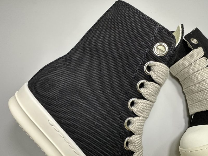 Rick Owens replica Jumbo Lace Sneaks Black Milk-Canvas 12 rick owens sneaks (3)