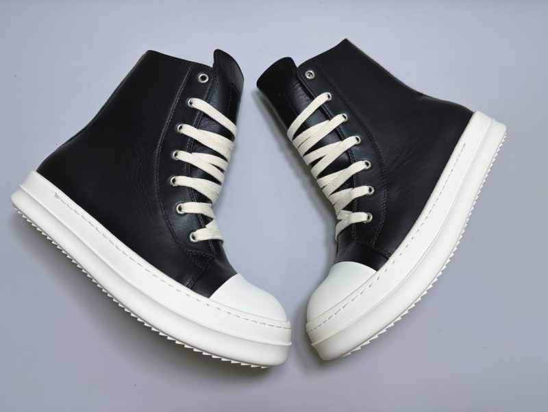 Rick Owens Lido High Sneakers Black Milk -Blk leather 13 rick owens sneaks (4)