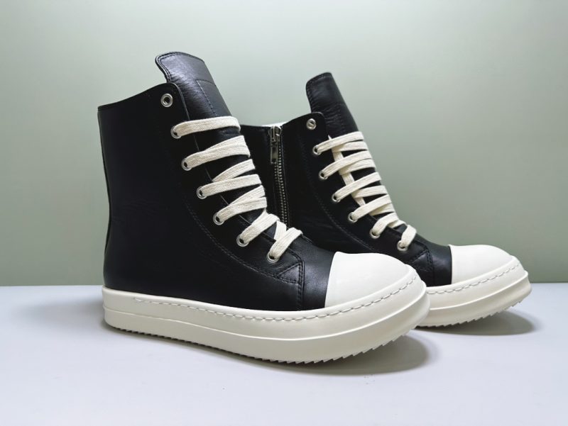 Rick Owens Lido High Sneakers Black Milk -Blk leather 14 rick owens sneaks (5)
