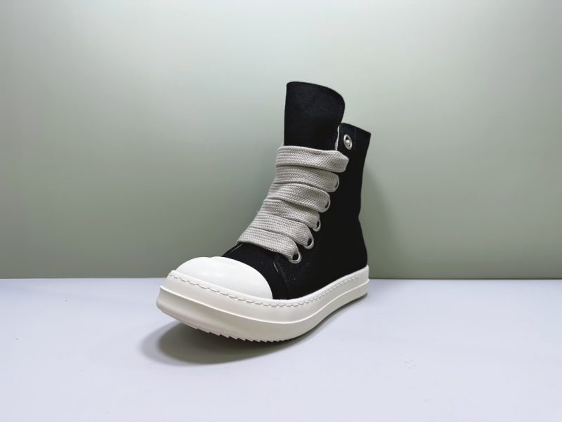 Rick Owens replica Jumbo Lace Sneaks Black Milk-Canvas 14 rick owens sneaks (6)
