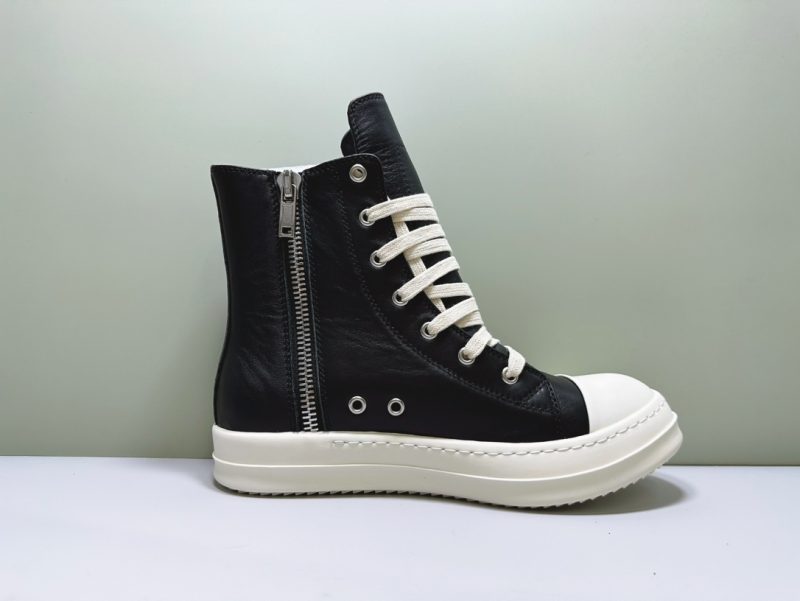 Rick Owens Lido High Sneakers Black Milk -Blk leather 10 rick owens sneaks (7)