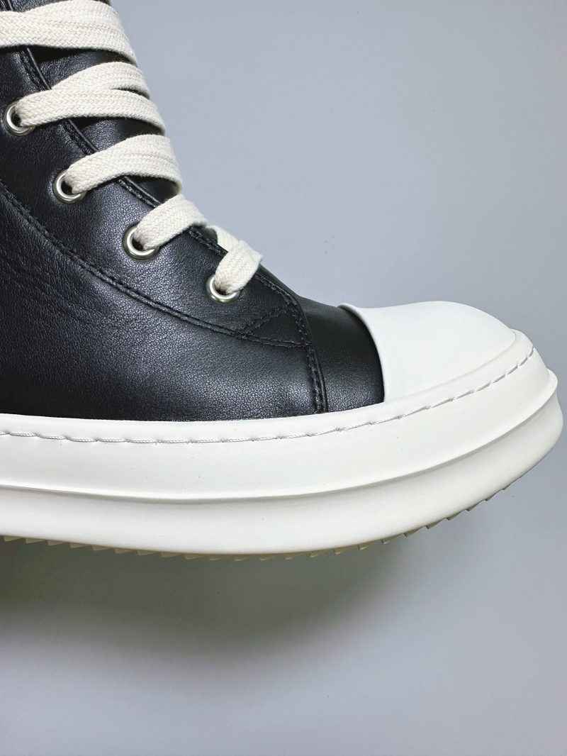 Rick Owens Lido High Sneakers Black Milk -Blk leather 15 rick owens sneaks (9)