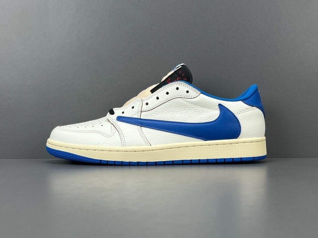 Jordan 1 Retro Low OG SP Fragment x Travis Scott Sail Military Blue 2 travis scott fragement (7)