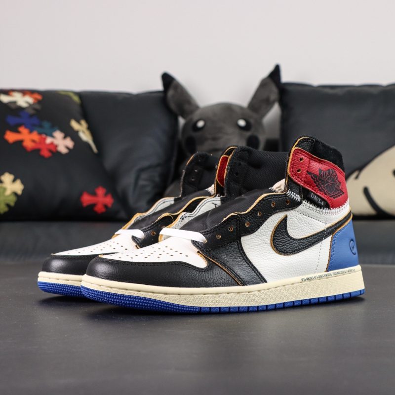 Air Jordan 1 Retro High OG SP Fragment x Union LA Varsity Red Sport Royal 7 jordan 1 fragment union (5)
